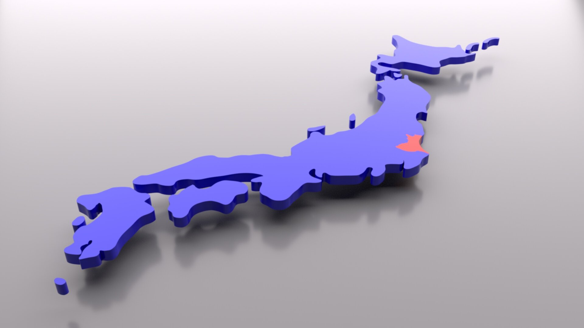 3D Japan map